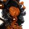 24'' Unlit Orange and Black Witch and Pumpkins Halloween Wreath